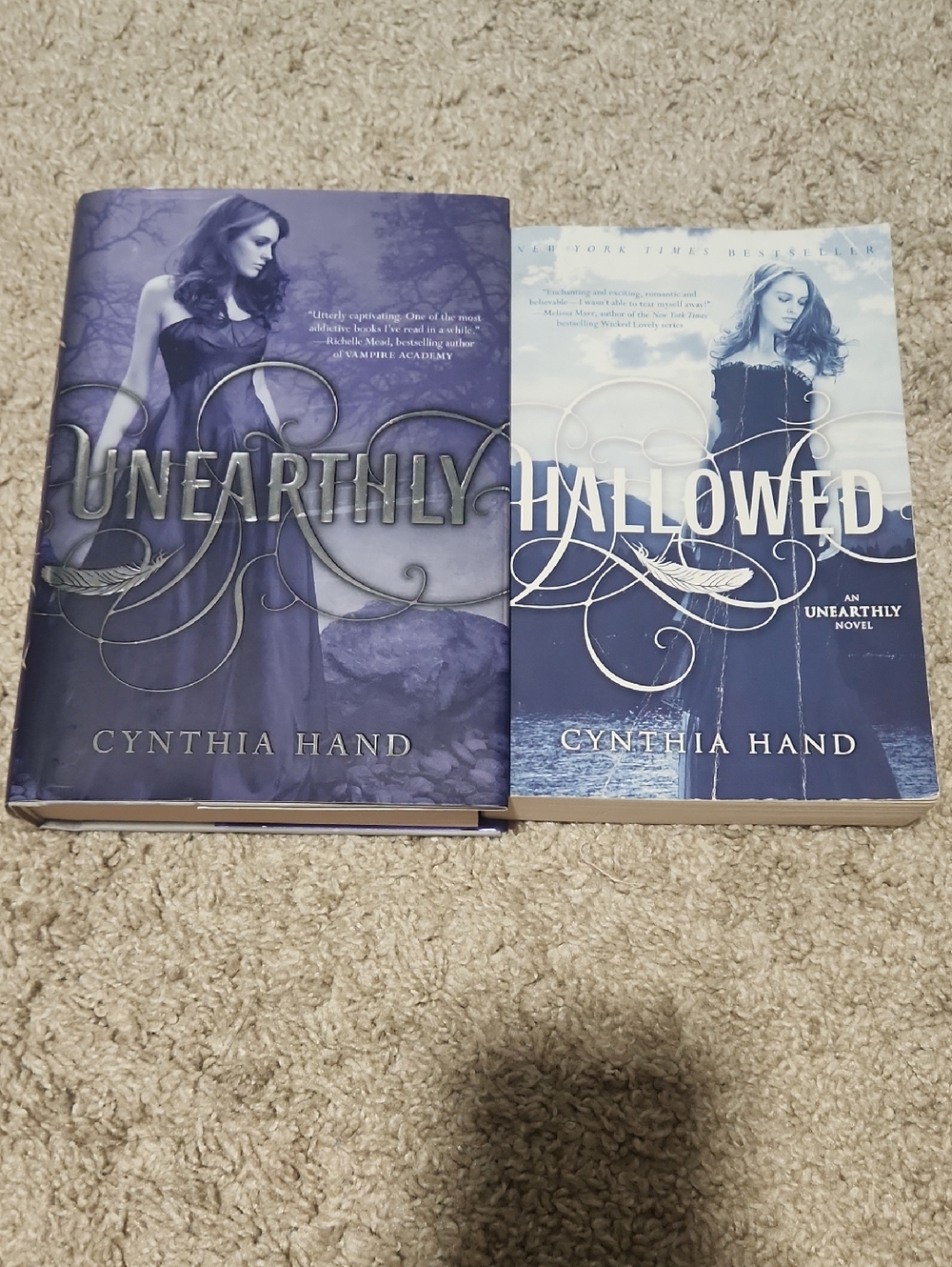 Cynthia Hand Unearthly & Hallowed Book Set - Blue Covers